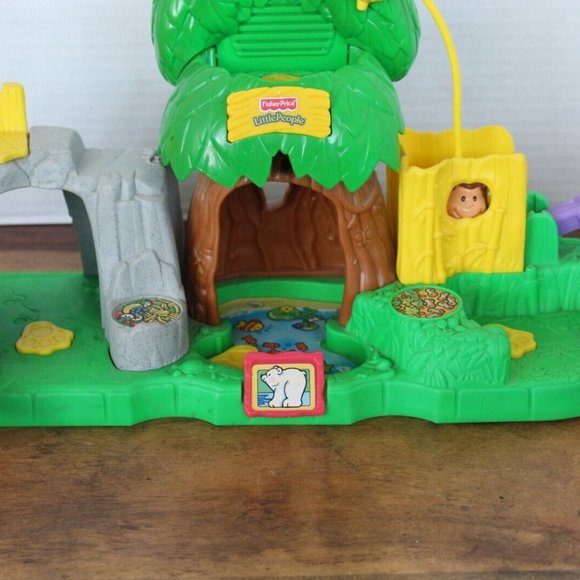 Vintage Fisher Price Little People Zoo Playset Only 2001 Mattel Sounds Working - Picture 11 of 13